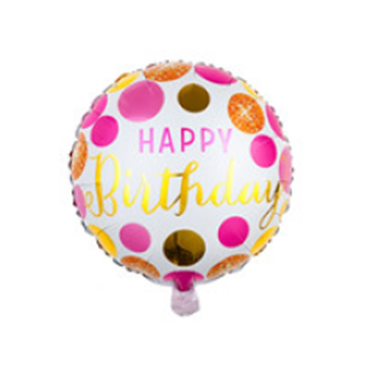 Кульки фольговані «З Днем Народження» таблетка 18 дюймів, ТМ Leader