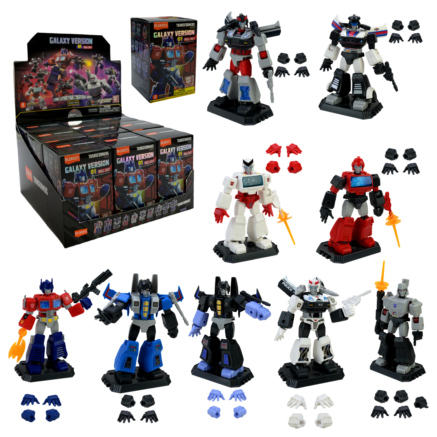 Трансформер на 44 - 51 деталь, в асортименті, у коробці 7,2х7,2х12 см, по 9 шт у дисплеї 22х22х12,5 см