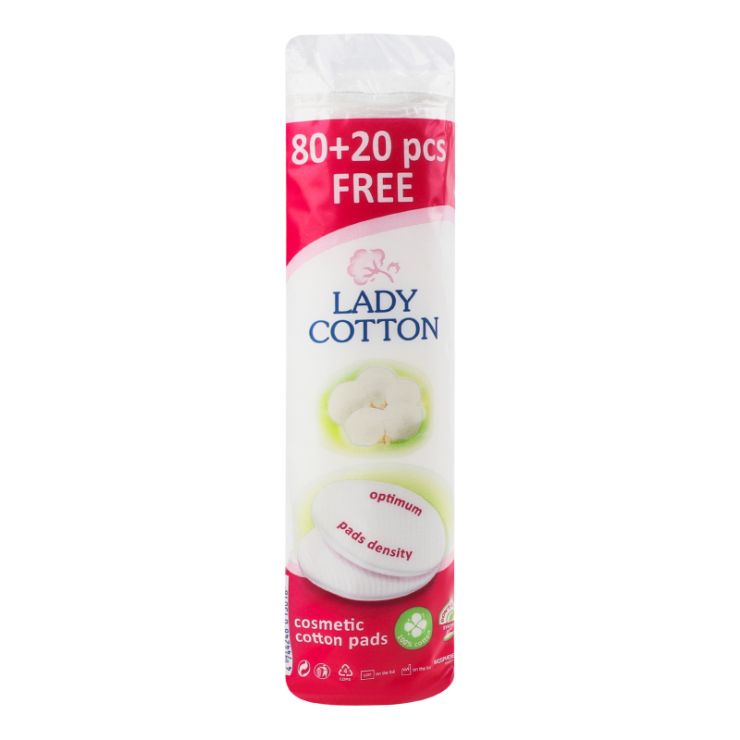 Диски ватні «Lady Cotton» косметичні 80+20 шт.