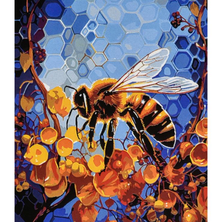 Картина за номерами «Бурштинові соти» 30х40 см, ТМ Strateg