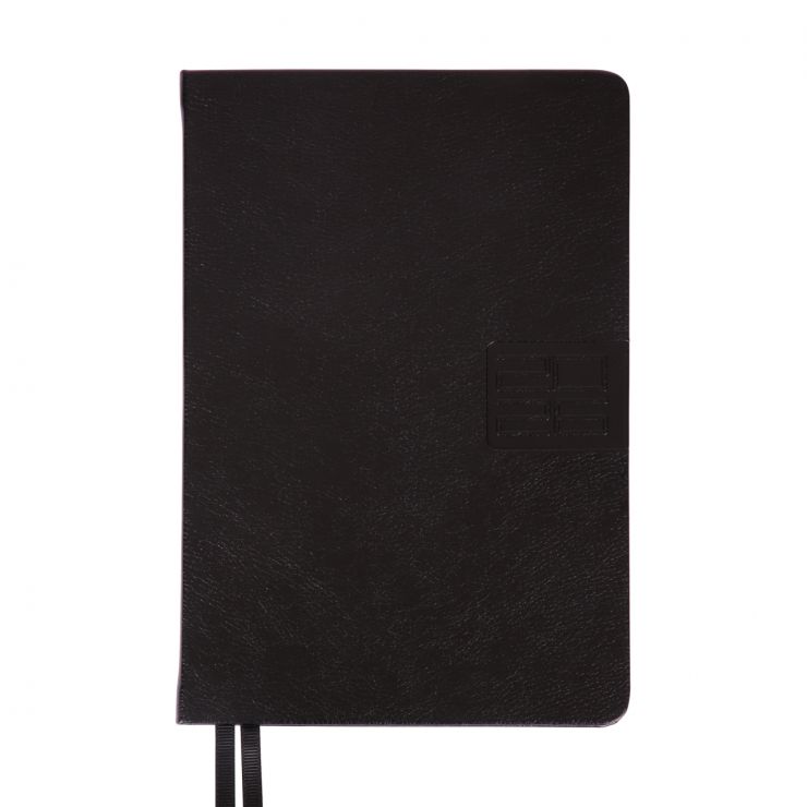 Щоденник датований «Persona» А5 на 368 аркушів з обкладинкою зі шкірзаму, чорний, Leo Planner
