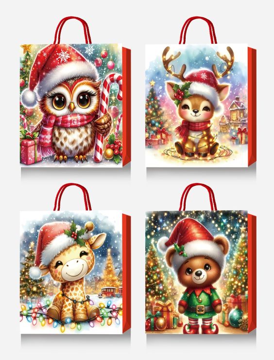 Пакет паперовий 26х32х10 см з тисненням фольгою, в асортименті, TM Buromax