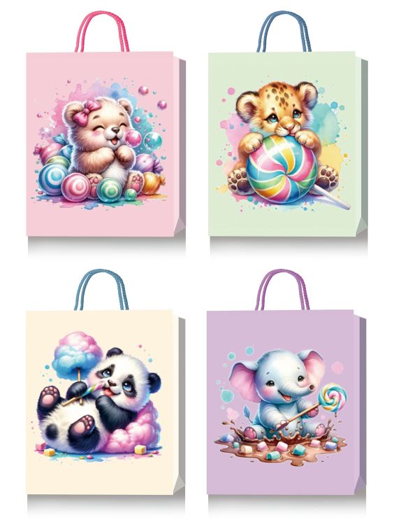 Пакет паперовий 31х42х12 см з тисненням фольгою, в асортименті, TM Buromax