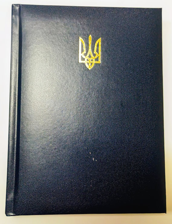 Щоденник недатований «POWERFUL» A5 на 336 арушів з обкладинкою зі шкірзаму, синій, ТМ Buromax