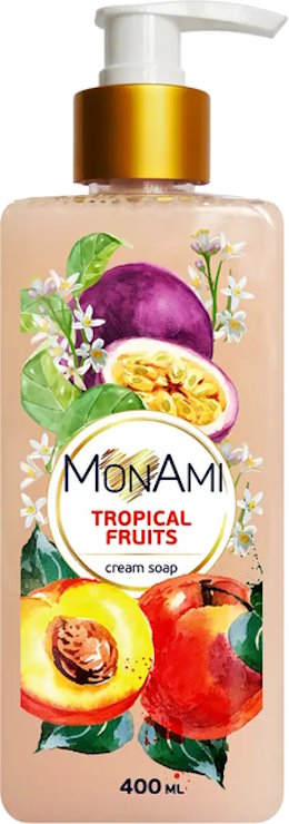Крем-мило «Тропічні фрукти» з дозатором 400 мл, ТМ MonAmi