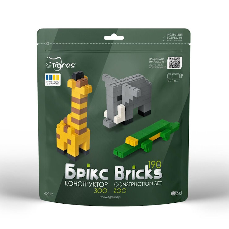 Конструктор «Брікс. Зоо» на 190 елементів, ТМ Тигрес