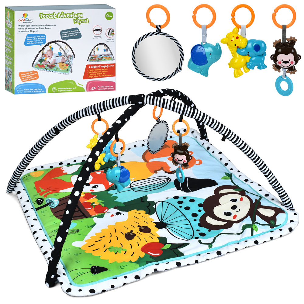 Килимок 85х85 см з 2 дугами та 4 підвісками, у коробці 38х30х13,5 см