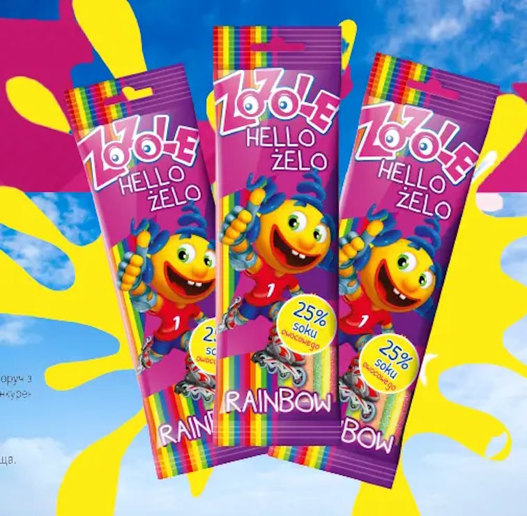 Цукерка «Rainbow» желейна 75 г, ТМ Zozole