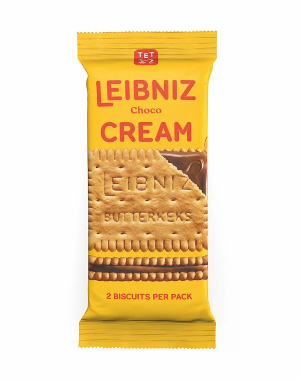 Печиво «Cream Choco» з шоколадно-вершковою начинкою, ТМ Leibniz