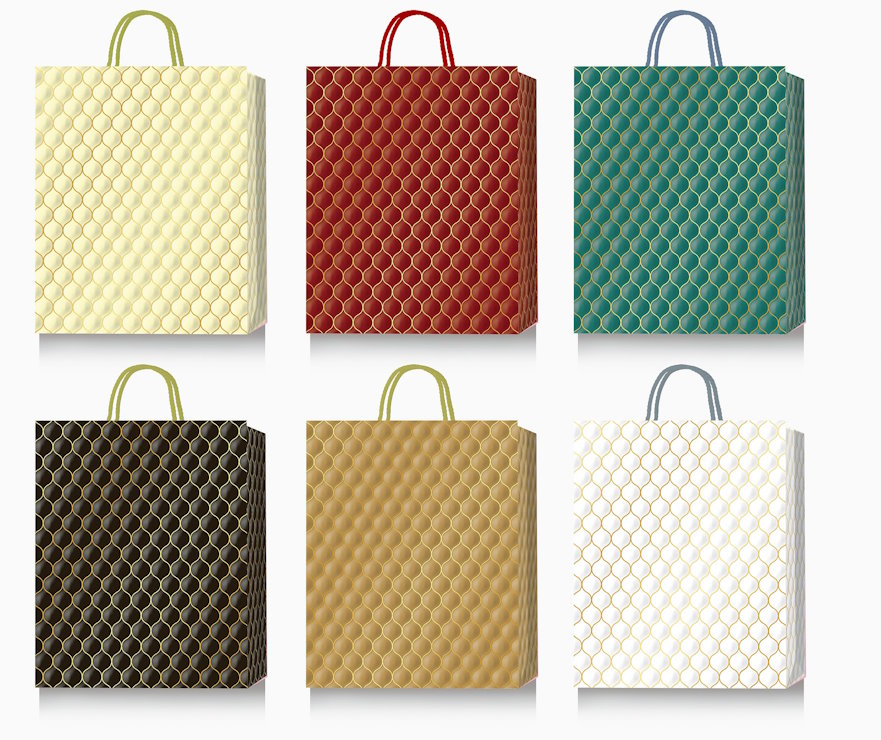 Пакет паперовий 18х23х8 см з тиснення фольгою, в асортименті, ТМ Buromax