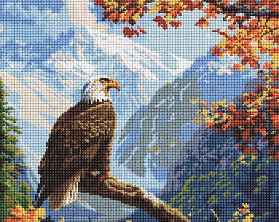 Набір з алмазною мозаїкою «Вершинний страж» 40х50 см, ТМ Ідейка