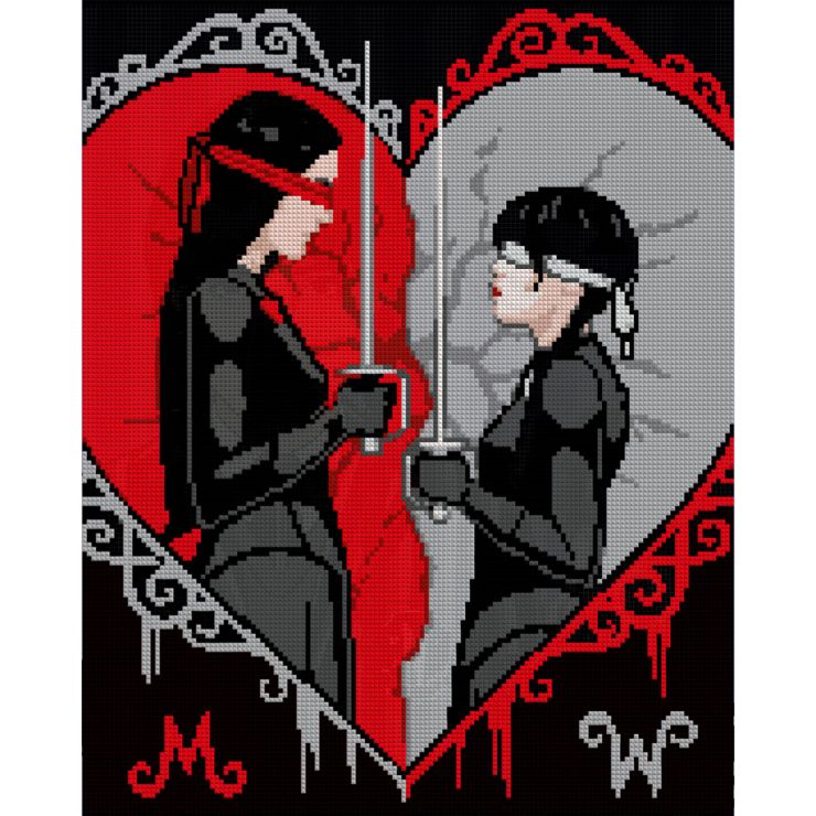 Набір з алмазною мозаїкою «Wednesday. Duelo a ciegas» 40х50 см, ТМ SANTI