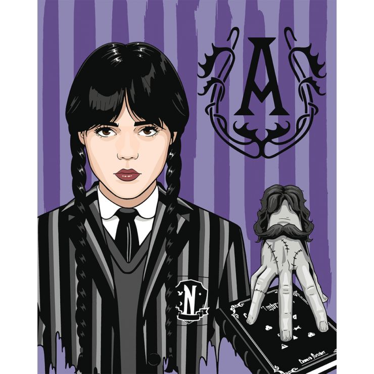 Картина за номерами «Wednesday. Thing part of the family» 40х50 см, ТМ SANTI