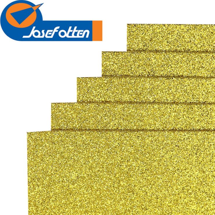 Фоаміран A4 товщиною 1,7 мм 10 аркушів з глітером, жовтий, ТМ J.Otten