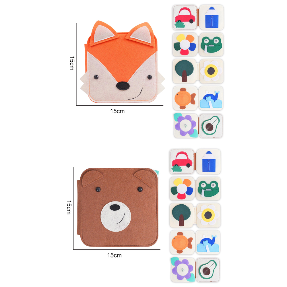 Бізікнижка 15х15х3,5 см з застібкою-блискавкою, рухомими деталями та дзеркалом, в асортименті, у пакеті 15х15 см