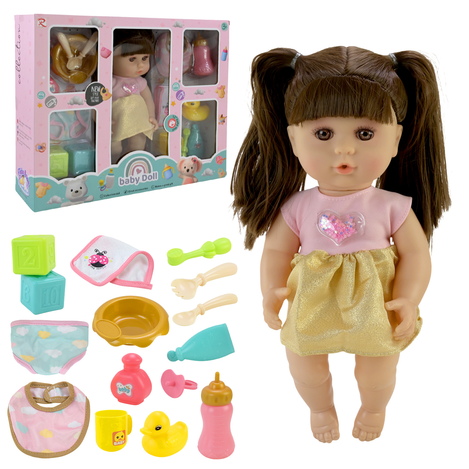 Пупс з аксесуарами, у коробці 40х10х33 см