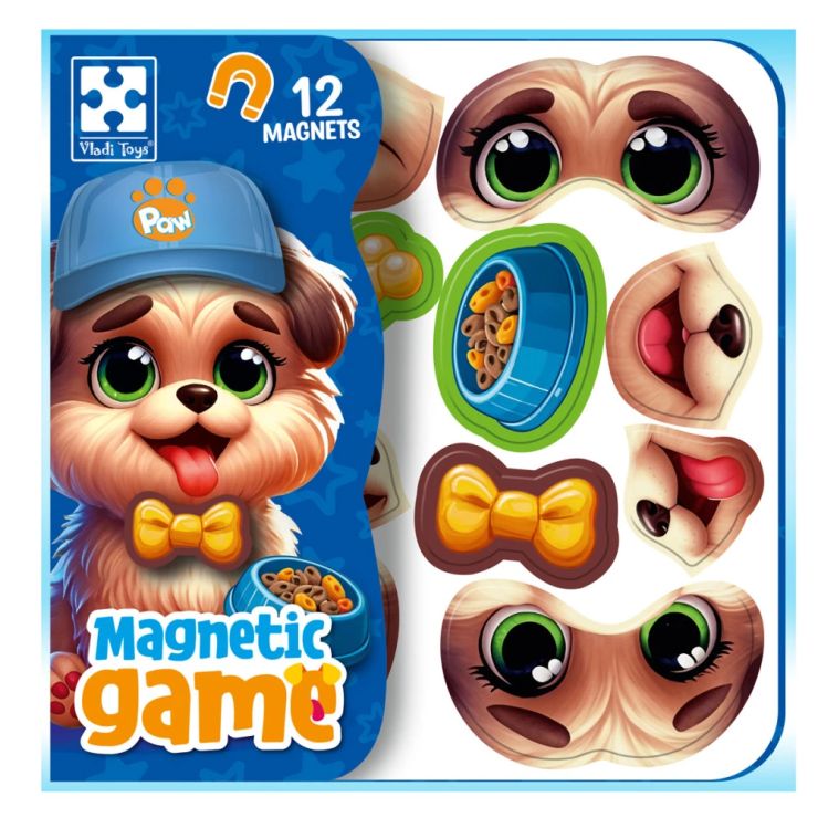 Гра настільна «Емоції Песика» магнітна розвиваюча з 12 магнітів, ТМ Vladi Toys