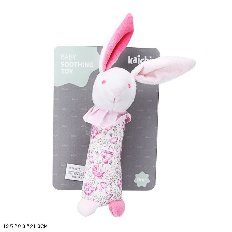 Брязкальце «Зайка» м'яке з тактильними елементами, на планшетці 13,5х8х21 см