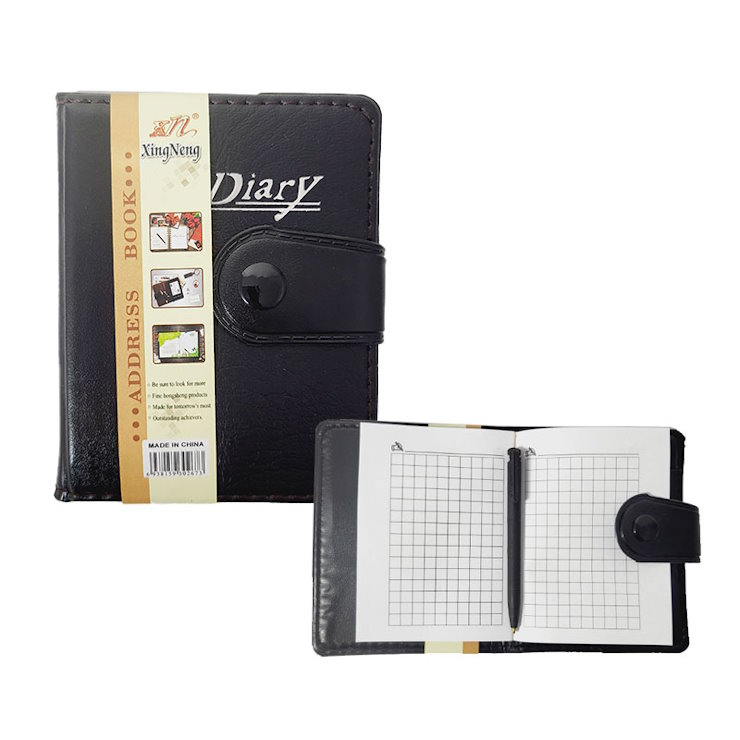 Блокнот А7 на 76 аркушів у клітинку з обкладинкою зі шкірзаму, ТМ Leader