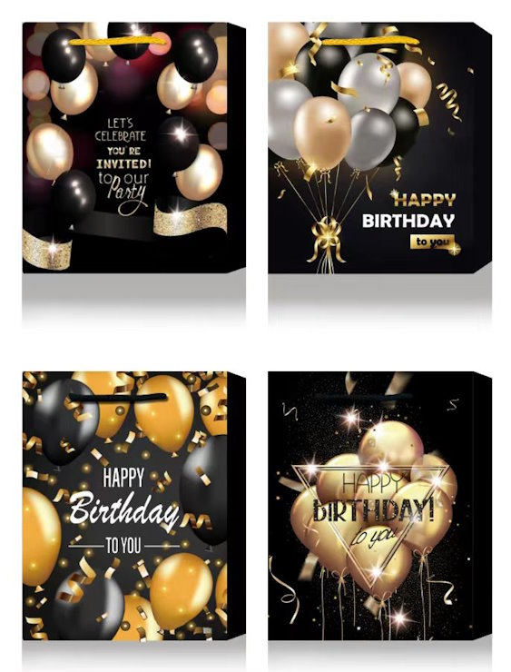 Пакет паперовий 31х42х12 см з тиснення фольгою, в асортименті, ТМ Buromax