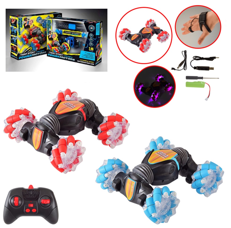 Перевертиш «POWERMOTORS» 25 см р/к на акумуляторі зі світлом та звуком, у коробці 26,5х20,5х9,5 см