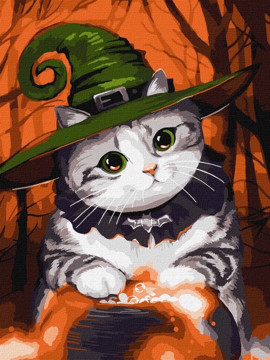 Картина за номерами «Чарівний котик» 30х40 см, ТМ Ідейка