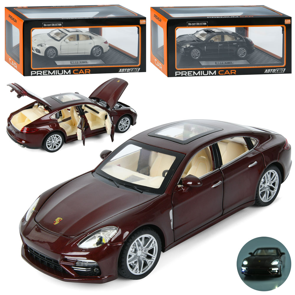 Машина 20 см 1:24 металева інерційна зі звуком, світлом, дверима що відкриваються та гумовими колесами, у коробці 29х12,5х16,5 см, АвтоСвіт