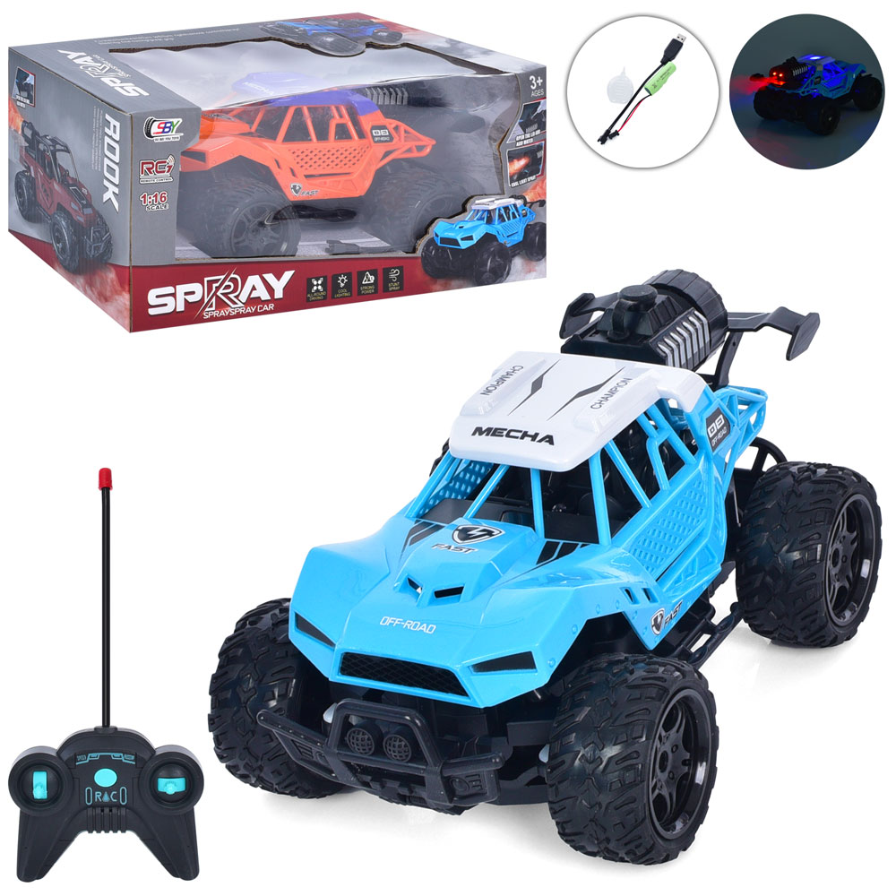 Джип 24 см 1:16 р/к на акумуляторі зі світлом, звуком, парою та та USB, в асортименті, у коробці 30х15,5х14 см