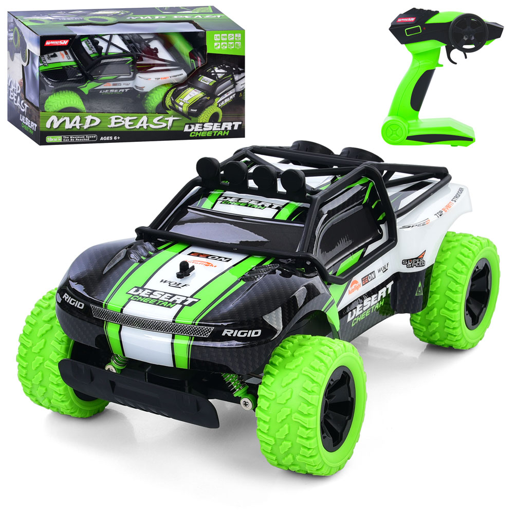 Машина 30 см р/к 2,4G з корпусом що не б’ється, амортизаторами та гумовими колесами, на батарейці, у коробці 39х20,5х23 см.