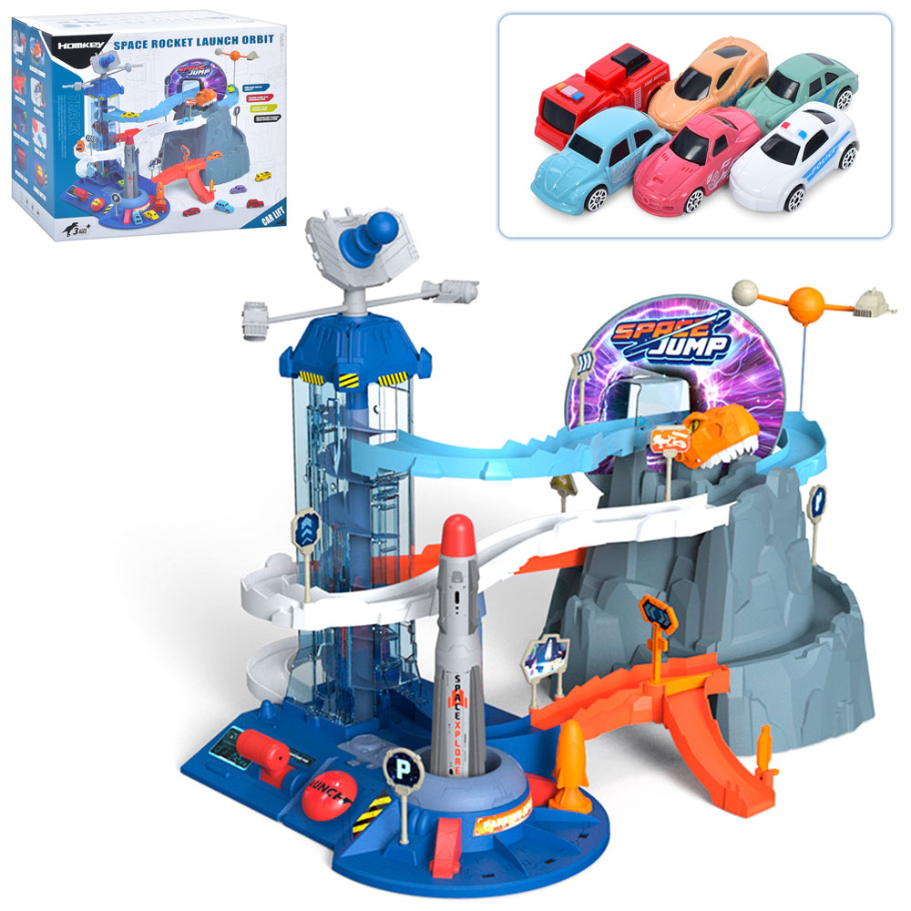 Гараж 57х35х40 см з ліфтом та 4 машинкаи, у коробці 39х34х22 см