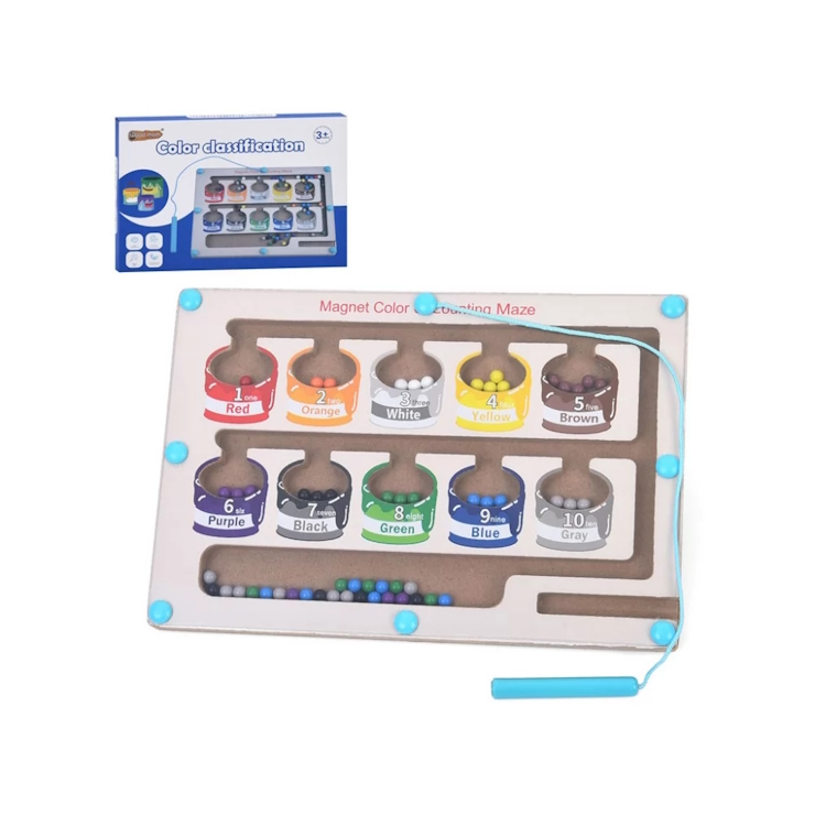 Лабіринт магнітний з ігровим полем 22,5х15,5 см та кульками, у коробці 23,5х16х2,5 см