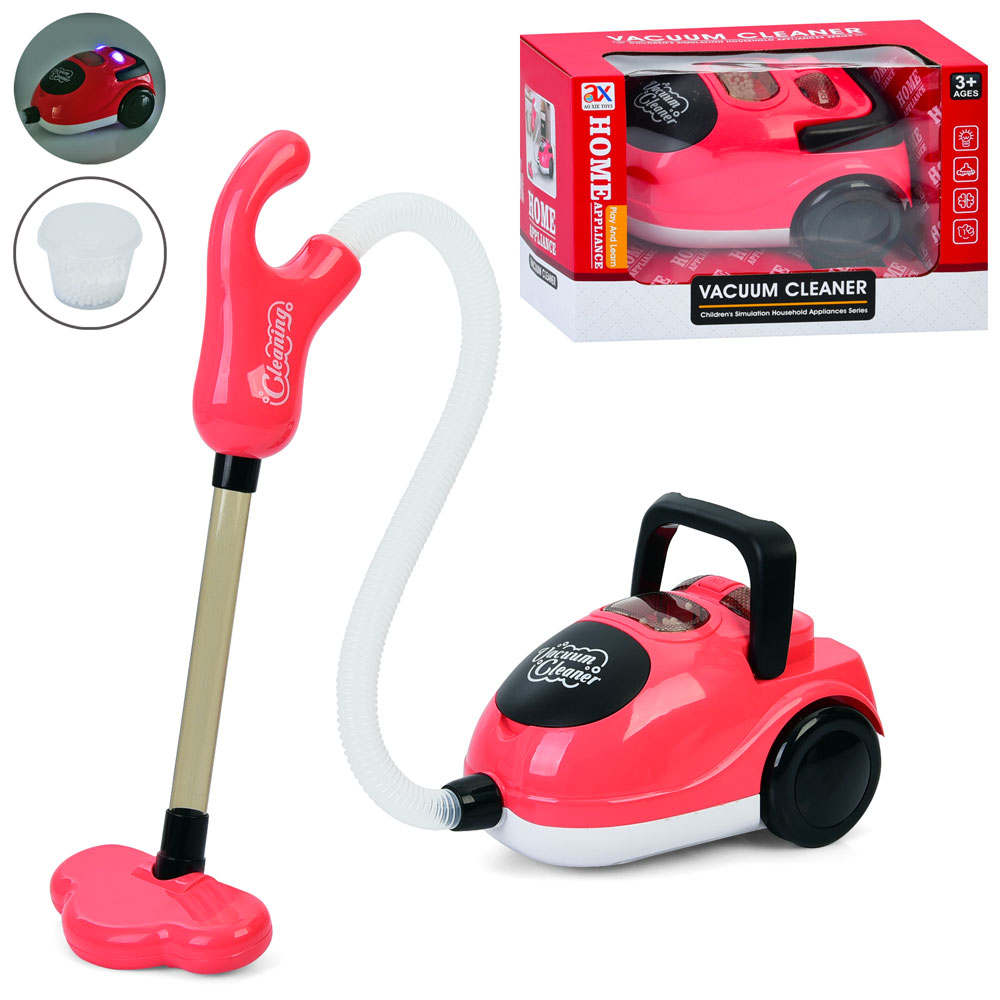 Пилосос 19х86 см зі звуком, світлом, пінопластовими кульками, на батарейках, у коробці 24х16,5х15 см