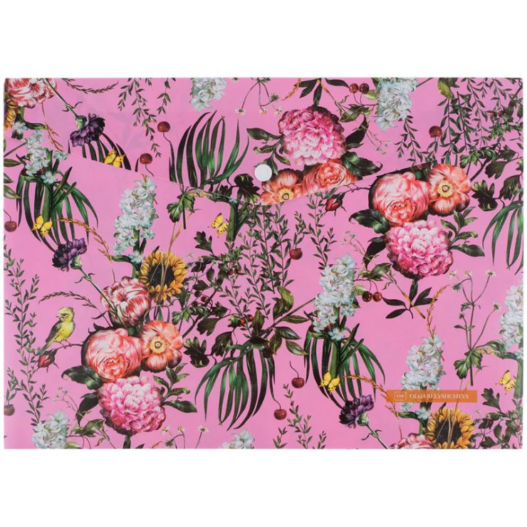 Папка на кнопці «OS Літо» А4+ пластикова, ТМ Axent