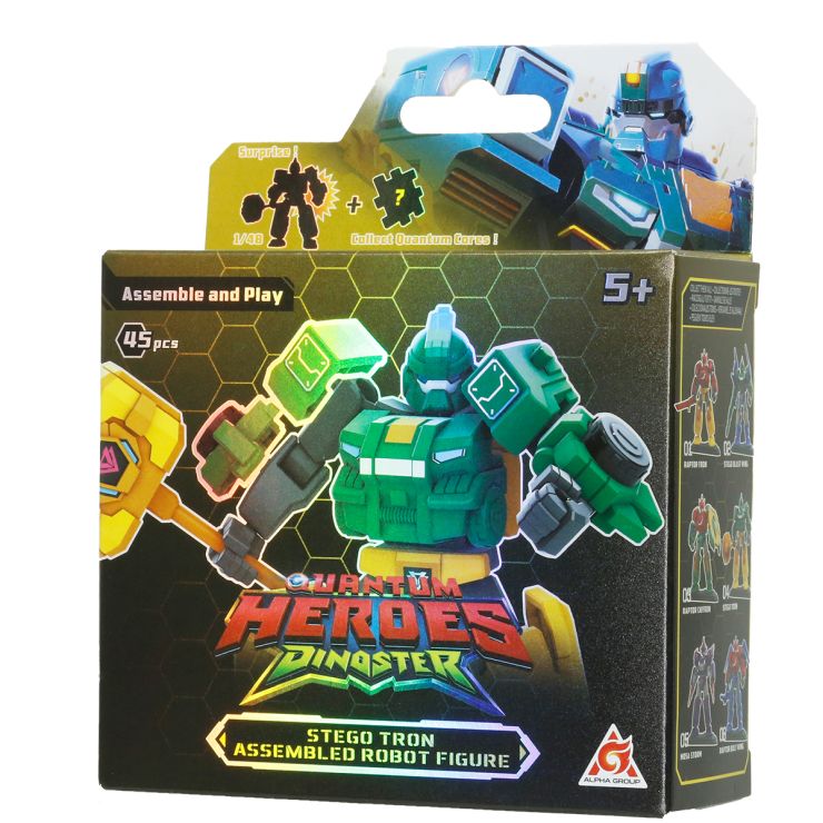 Конструктор-робот «DINOSTER. Стего Трон» на 45 деталей, у коробці 6х13х16 см