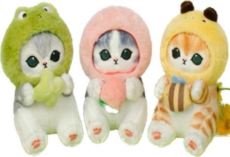 М'яка іграшка «Котик в одязі» 45 см