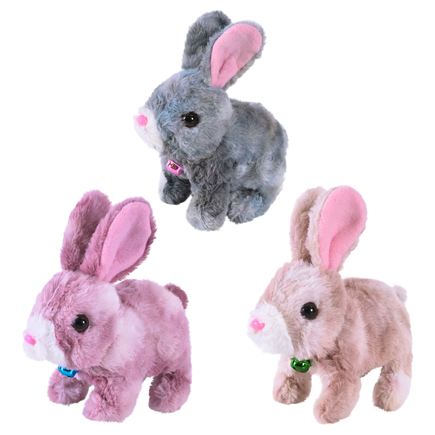 М'яка іграшка «Кролик» 14х8х17 см інтерактивна зі звуком та рухомими деталями, ходить, в асортименті