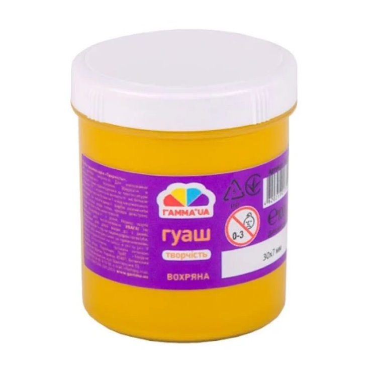 Фарба гуашева 100 мл вохряна, RUDIX