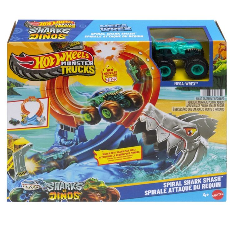 Ігровий набір «Атака акули-монстра» з машинкою, у коробці 9х31х36 см, Hot Wheels