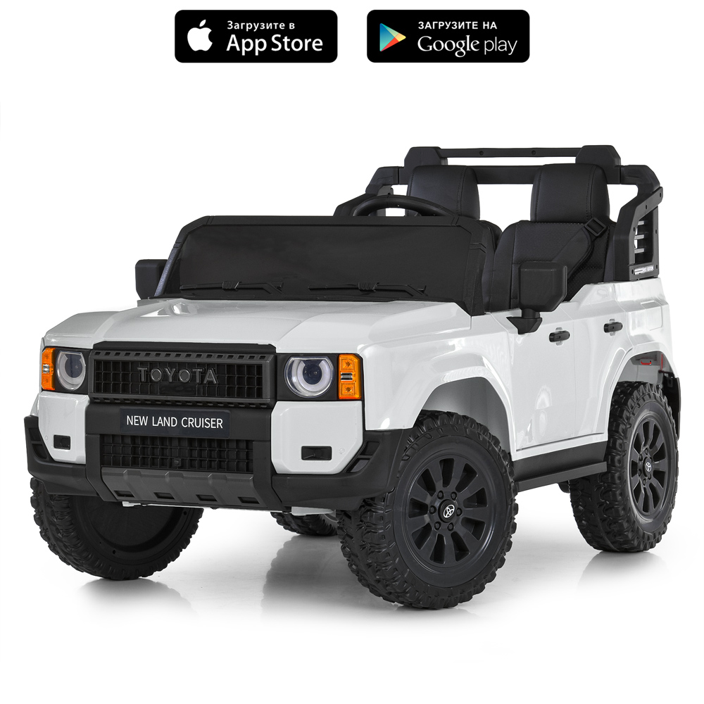 Джип 2,4G р/к на акумуляторі 12V 10AH з 2 моторами 45W, музикою, світлом, MP3, USB, TF, BLUETOOTH, EVA, білий