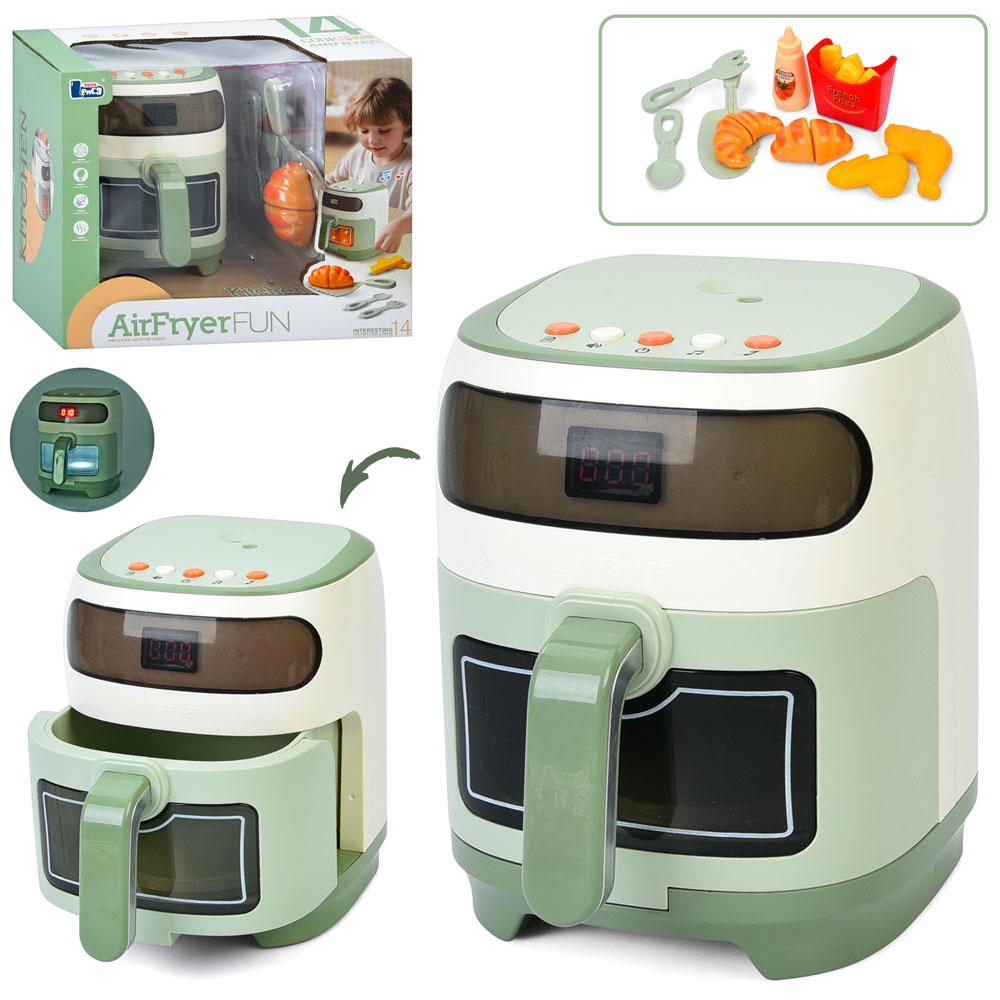 Мультипічка 18х14х16 см на 14 програм музична зі світлом, електронним табло, таймером, продуктами, на батарейці, у коробці 28х23,5х19 см