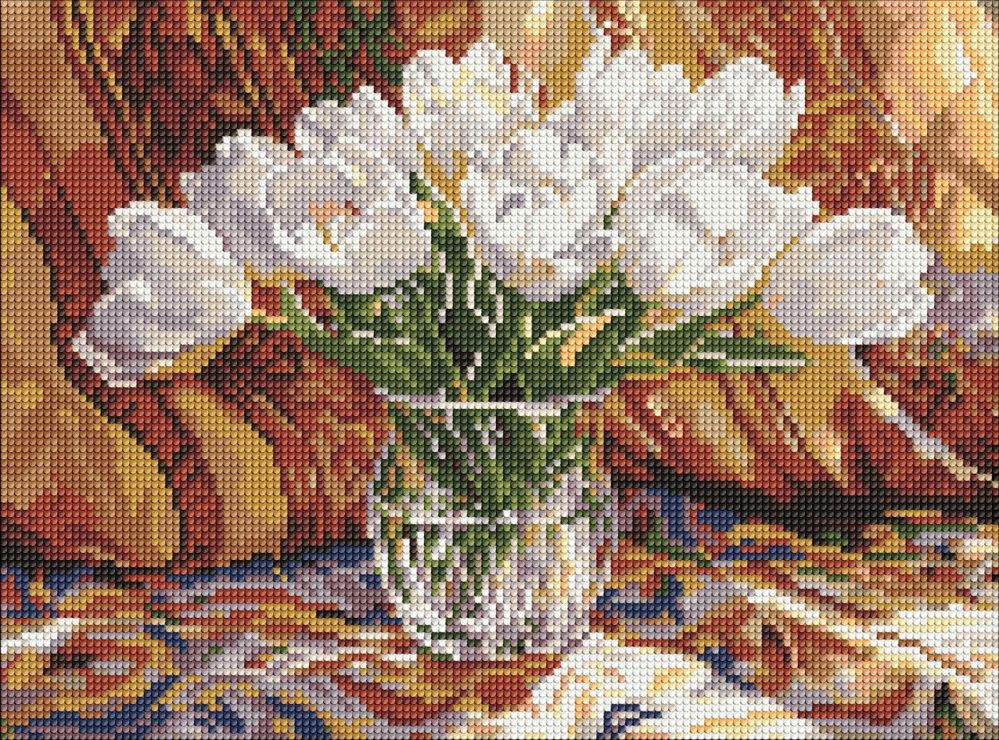 Алмазна мозаїка «Тюльпановий спокій» 30х40 см, ТМ Ідейка