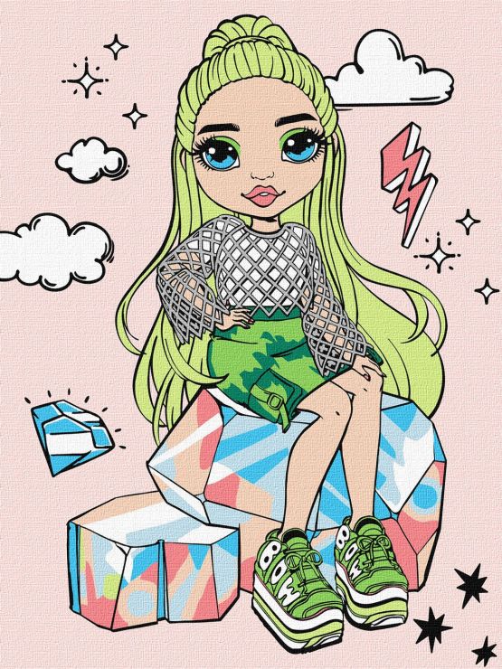 Картина за номерами «Rainbow High Jade Hunter» 30х40 см, ТМ Ідейка