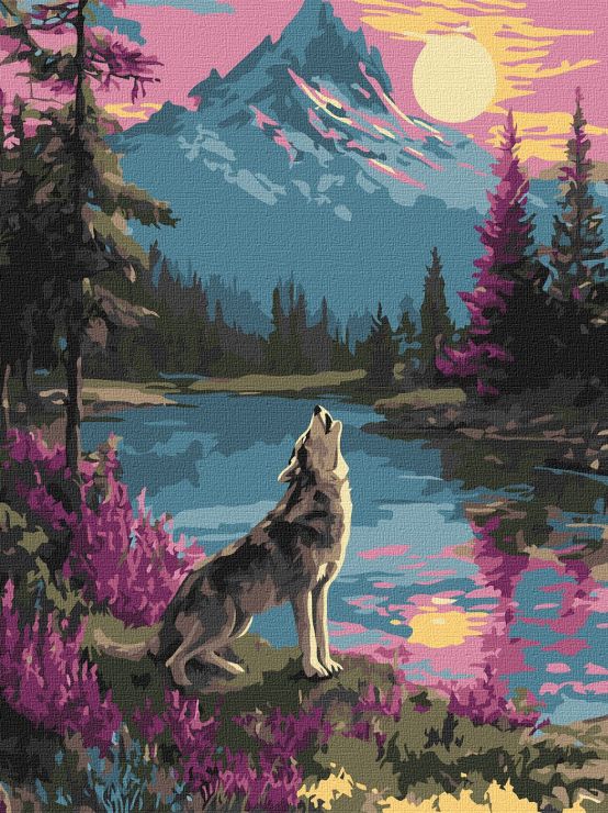 Картина за номерами «Самотній вовк» 30х40 см, ТМ Ідейка