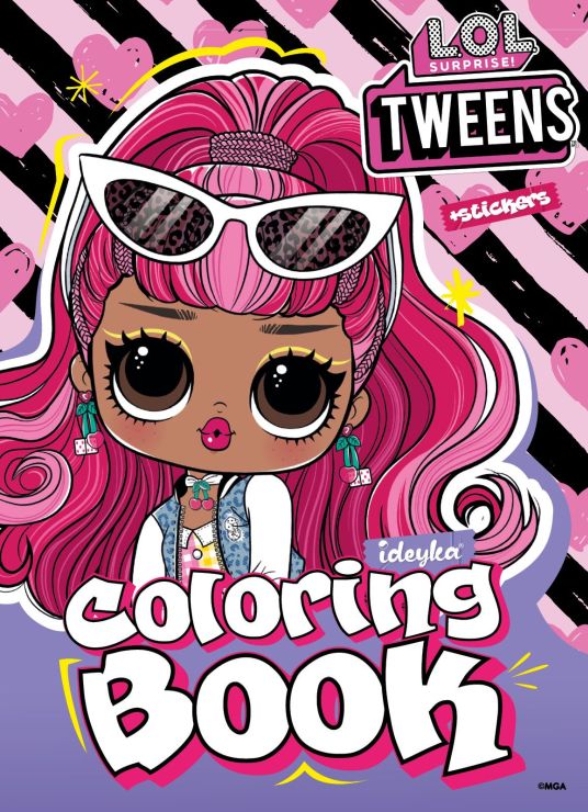 Розмальовка зі стікерами «Tweens Cherry» на 16 сторінок з м`якою обкладинкою 21х29 см, ТМ Ідейка