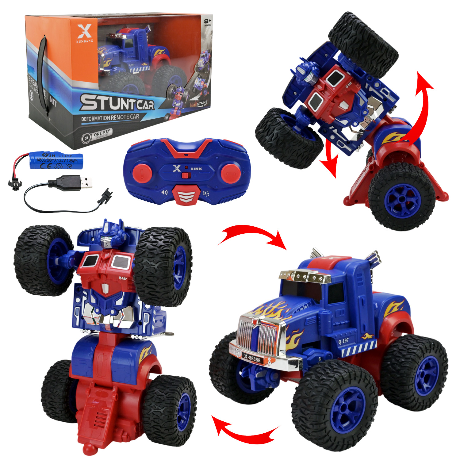 Перевертиш 1:20 р/к на акумуляторі зі світлом та USB, в асортименті, у коробці 34,8х19х21 см