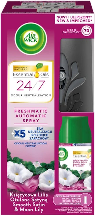 Освіжувач повітря автоматичний «Ніжність шовку та лілій» стартовий набір 250 мл, AIRWICK Fmatik
