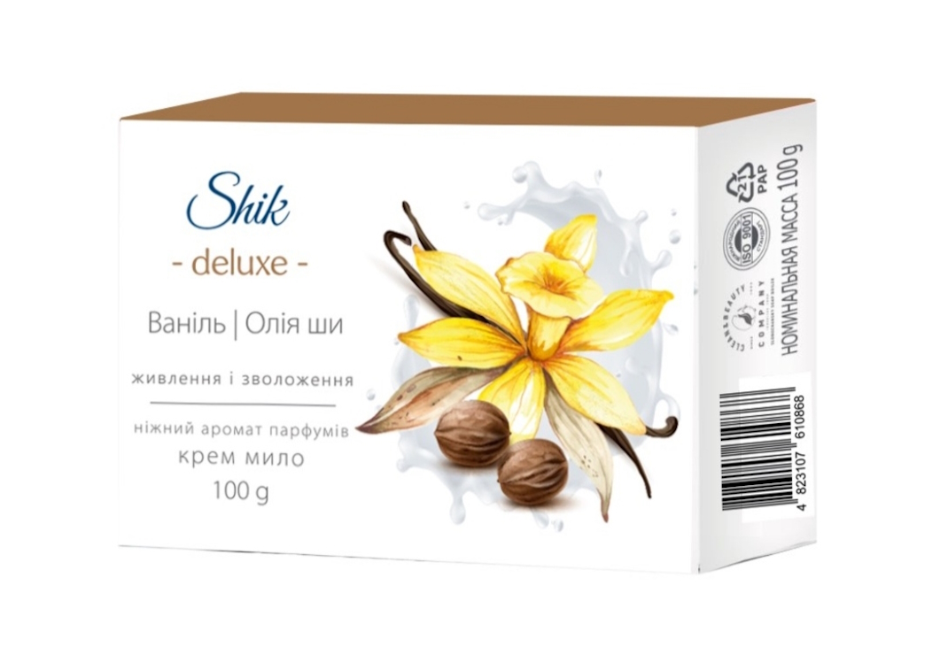 Крем-мило «Ваніль та олія Ші» з біодобавками 100 г, ТМ Shik