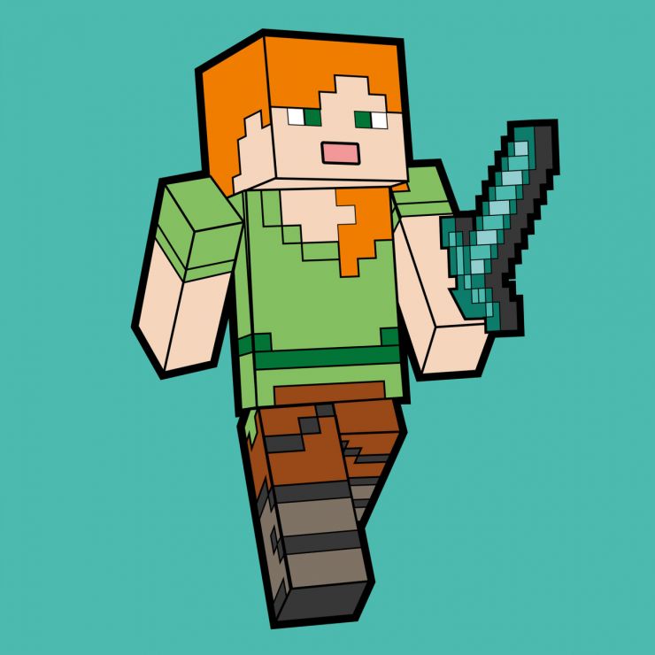 Картина за номерами «Майнкрафт. Алекс» 25х25 см, ТМ SANTI