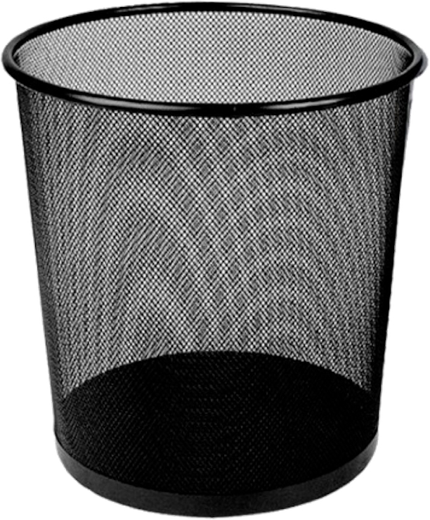 Кошик круглий металевий маленький чорний 23х19х27 см, J.Otten