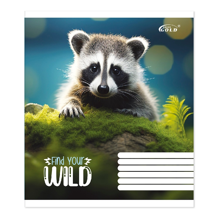 Зошит на 18 аркушів у клітинку «Гарні звірята», №3510 ТМ Gold Brisk